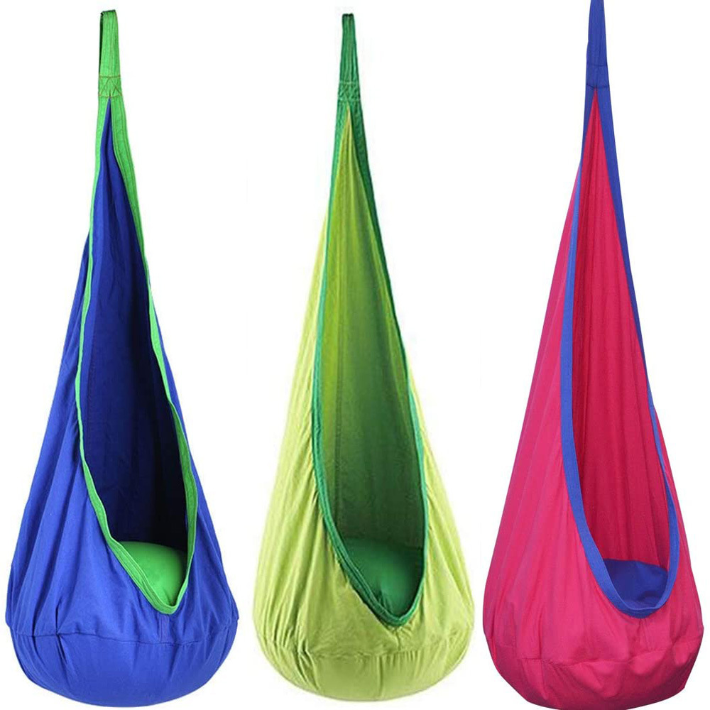 Kids Outdoor Hammock - New Children's Hanging Chair Portable Parachute