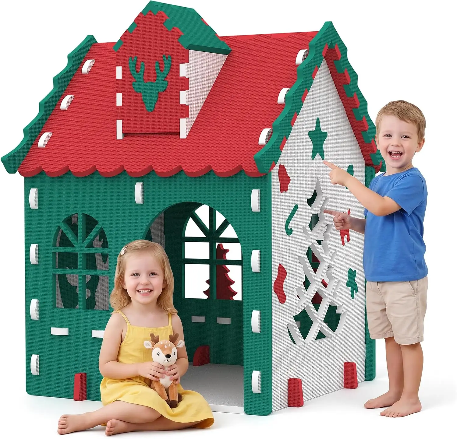 Kids Outdoor House With Kitchen - Kids Playhouse Kitchen Theme, Indoor Outdoor