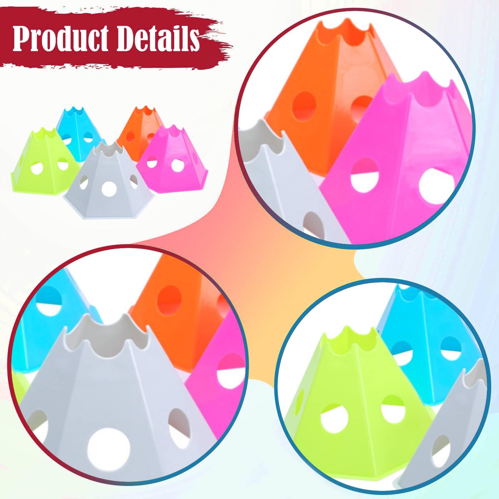Kids Outdoor Obstacle Course Equipment - 5x Soccer Cones for Training with
