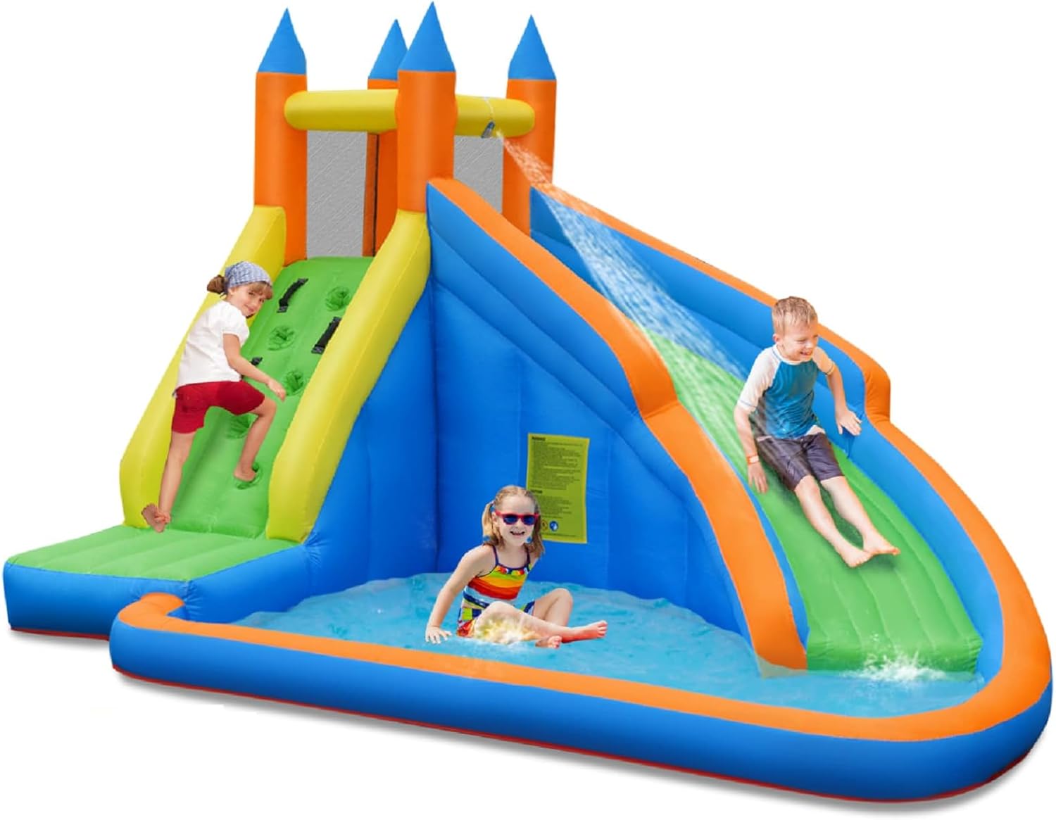 Kids Outdoor Climbing Wall - Giant Inflatable Water Park Bouncy House