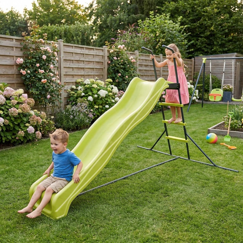 Kids Outdoor Climber - Outdoor 2.2M Freestanding Slide Large Slide