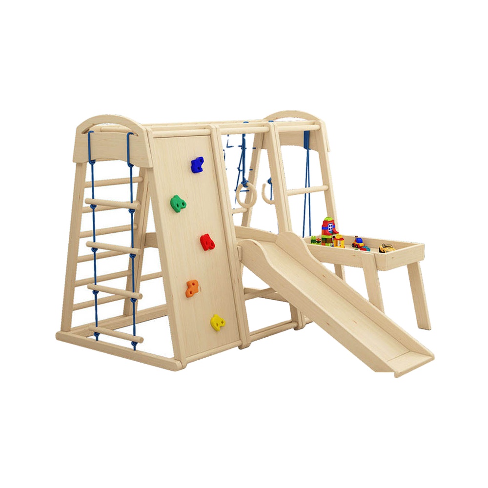 Kids Outdoor Gym Equipment - Indoor Outdoor Wooden Children Kids Montessori