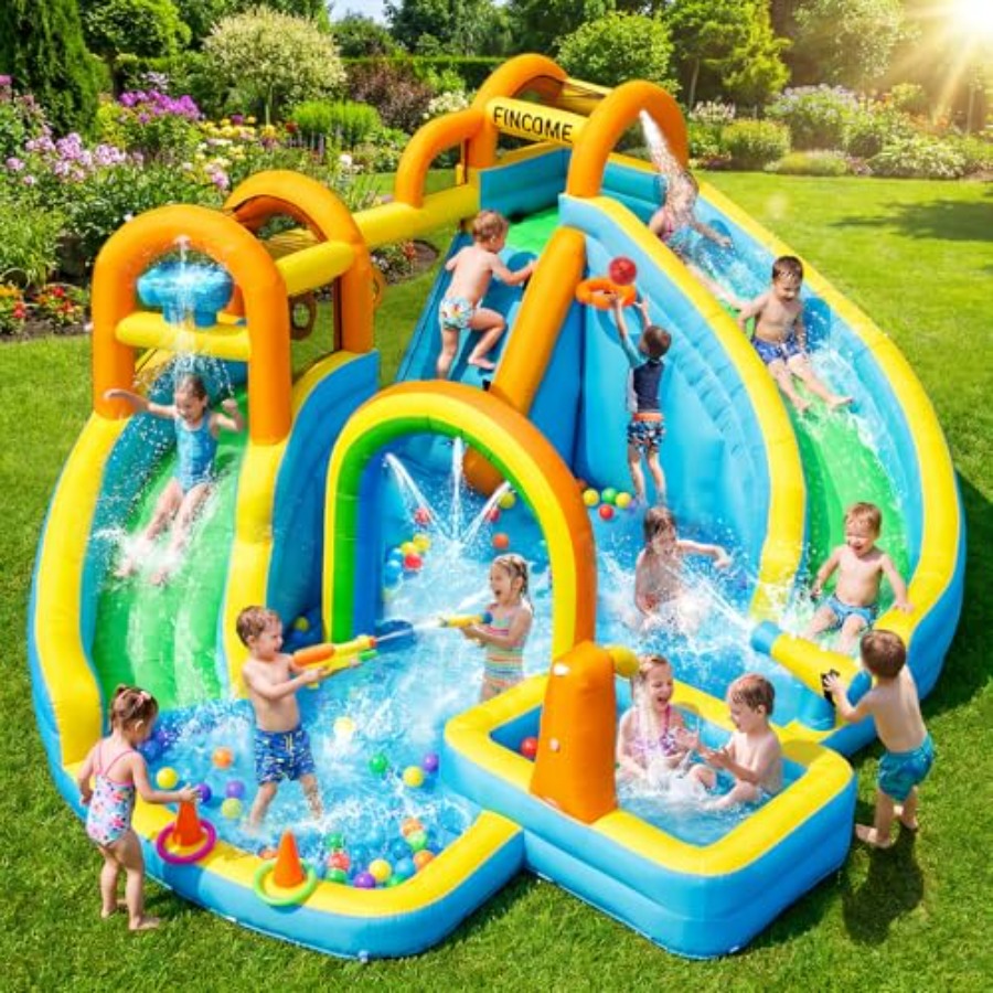 Kids Outdoor Water - Backyard outdoor inflatable water slide park
