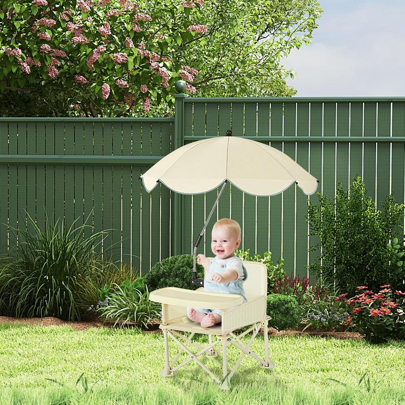 Kids Outdoor Folding Chair - Baby Dining Chair Booster Seat Portable