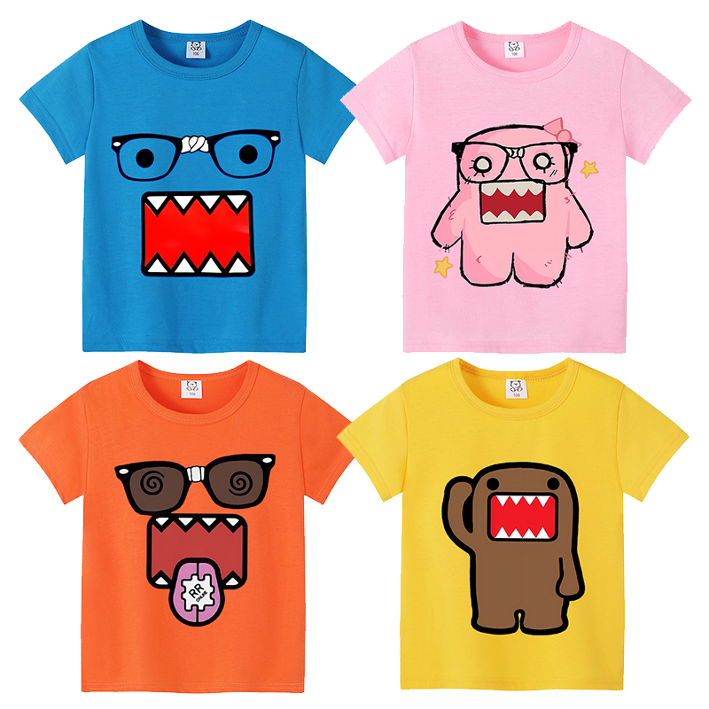 Kids Outdoor Wear - Cute Domos Kuns Short Sleeve Cartoon
