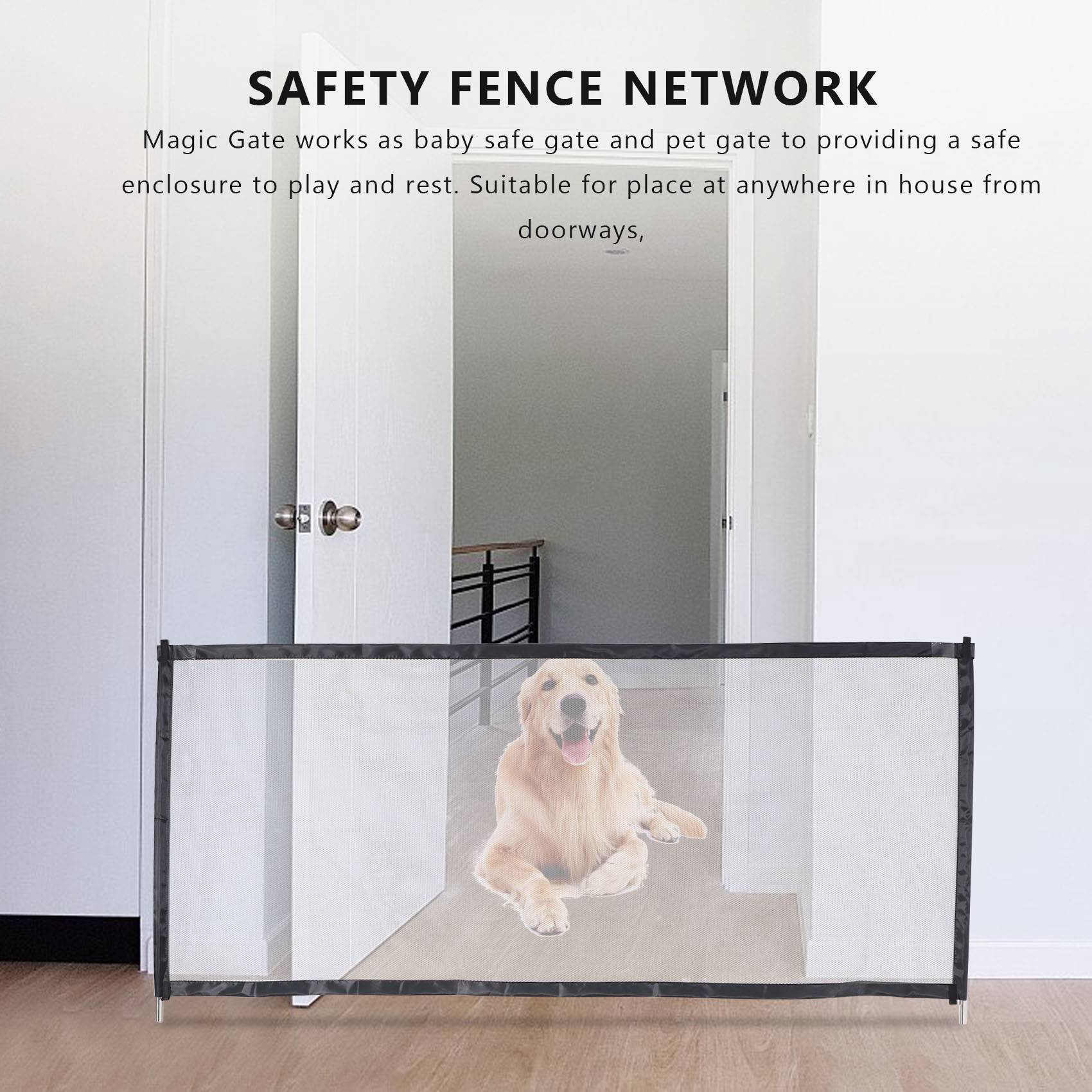 Kids Outdoor Fence - B78B-Magic Gate Portable Folding Mesh Baby