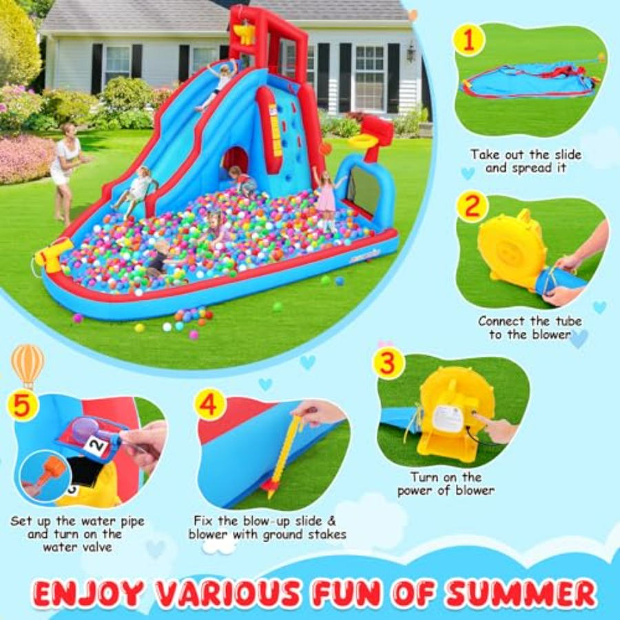 Backyard outdoor water slide i - огляд і ціна Kids Outdoor Climbing Wall