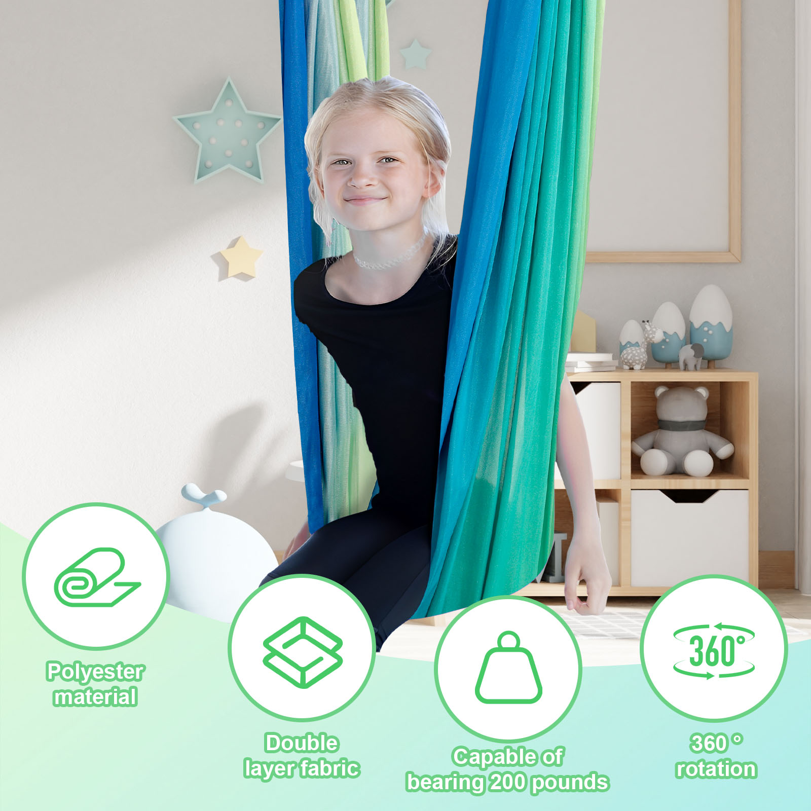 Kids Sensory Swings Double Lay - огляд і ціна Kids Outdoor Hammock