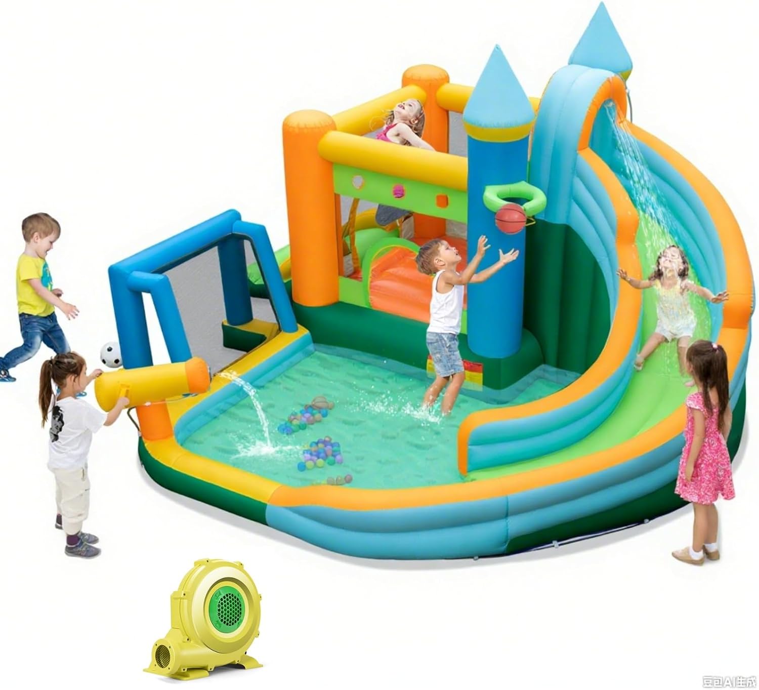 9-in-1 Inflatable Water Slide  - огляд і ціна Kids Outdoor Water