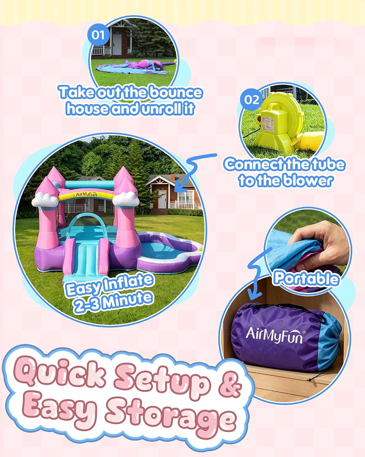 Pink Indoor/Outdoor Inflatable - огляд і ціна Kids Outdoor Water