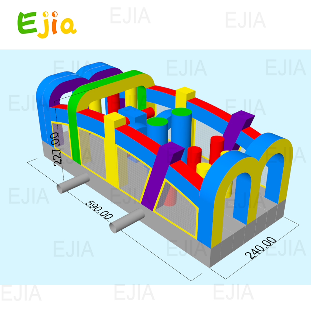 Commercial 19.5ft Inflatable O - огляд і ціна Kids Outdoor Obstacle Course Equipment