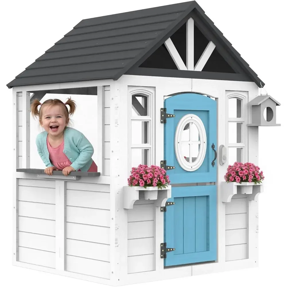 YOE Wooden Kids Playhouse with - огляд і ціна Kids Outdoor House With Kitchen