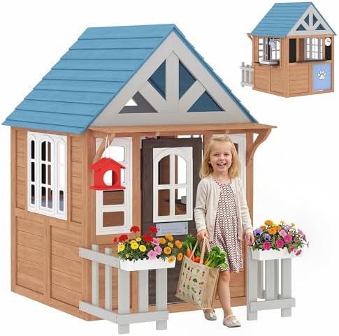 Outdoor Playhouse with Pet Doo - огляд і ціна Kids Outdoor Fence