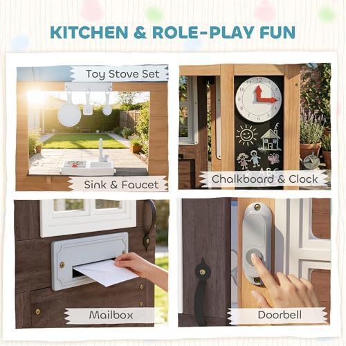 Outdoor Playhouse with Pet Doo - огляд і ціна Kids Outdoor Fence