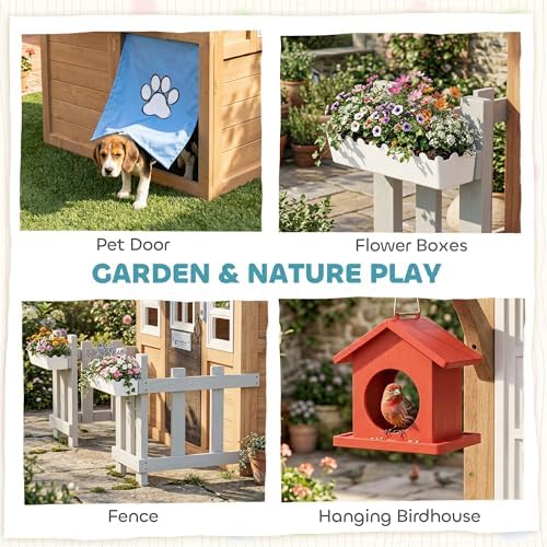 Outdoor Playhouse with Pet Doo - огляд і ціна Kids Outdoor Fence