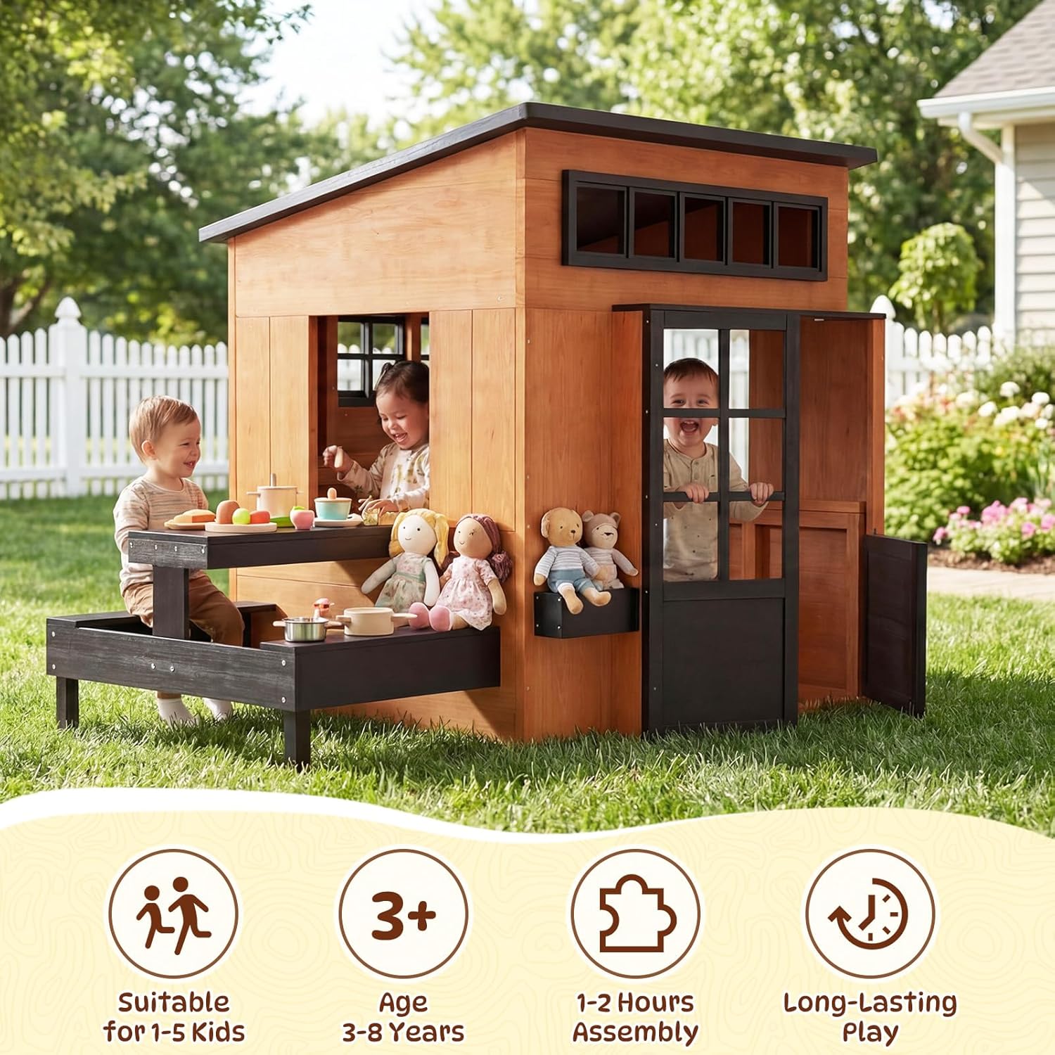 Nordivale Outdoor Playhouse Mo - огляд і ціна Kids Outdoor House With Kitchen