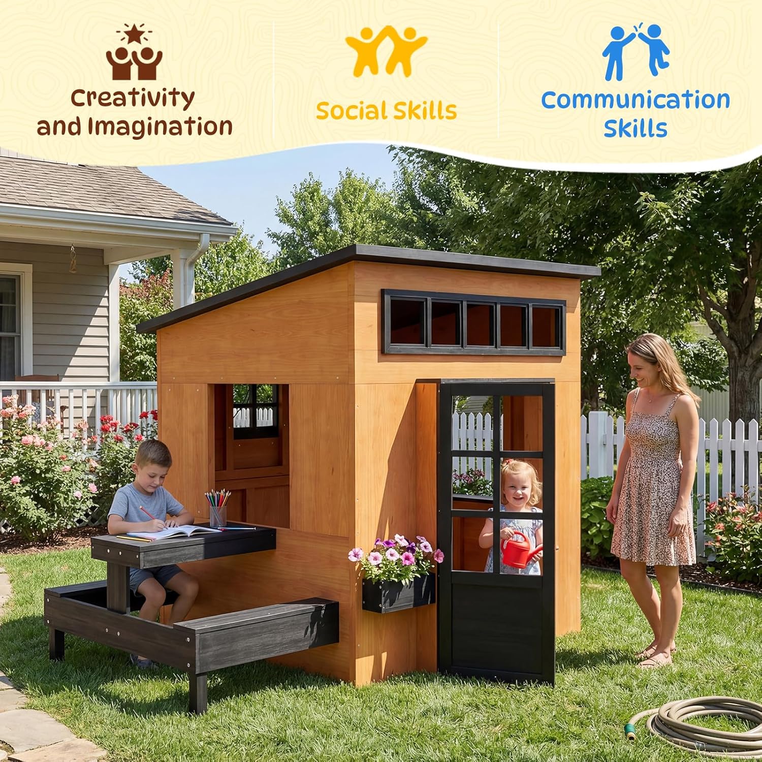 Nordivale Outdoor Playhouse Mo - огляд і ціна Kids Outdoor House With Kitchen