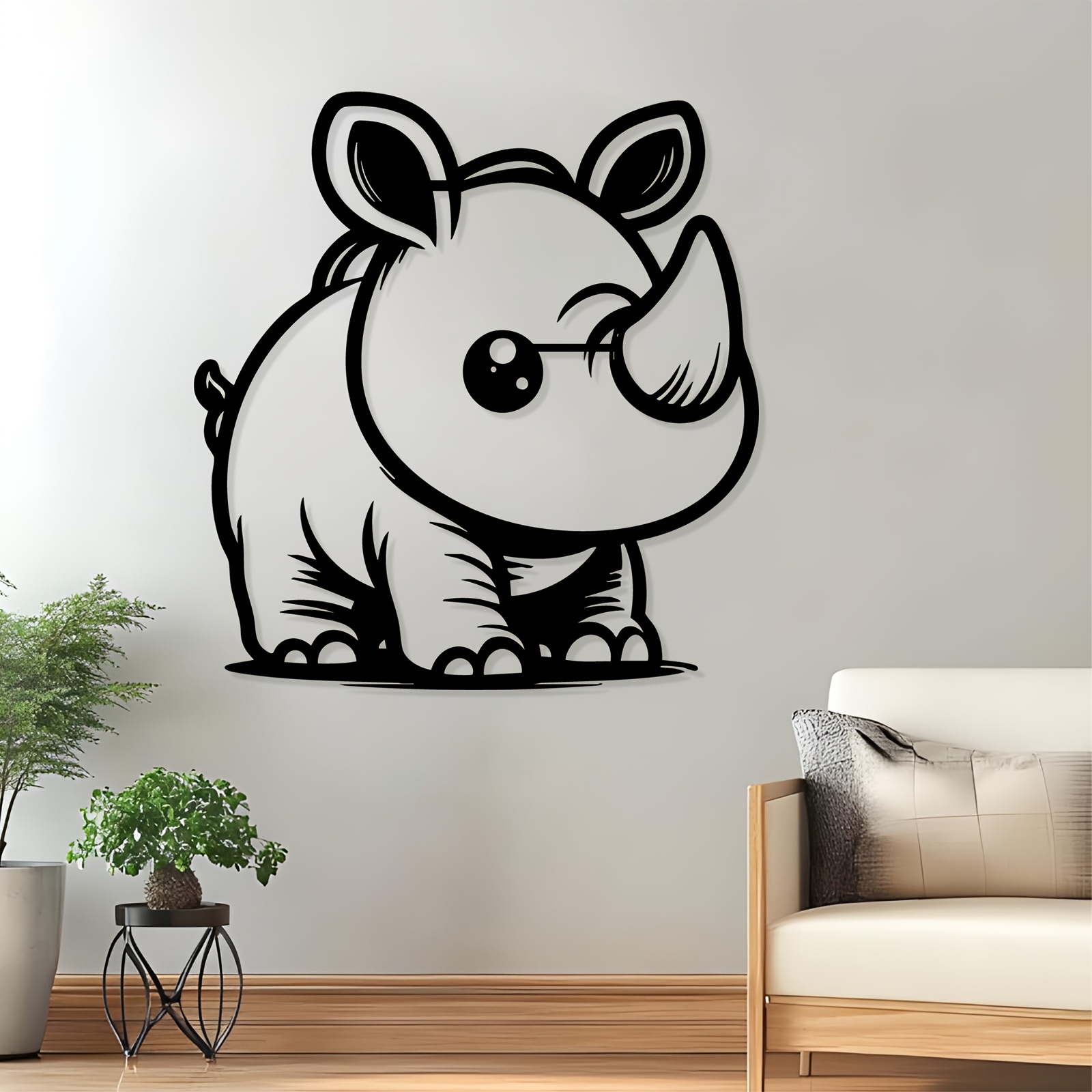 Cute Rhino Metal Wall Art, Rus - огляд і ціна Kids Outdoor Fence