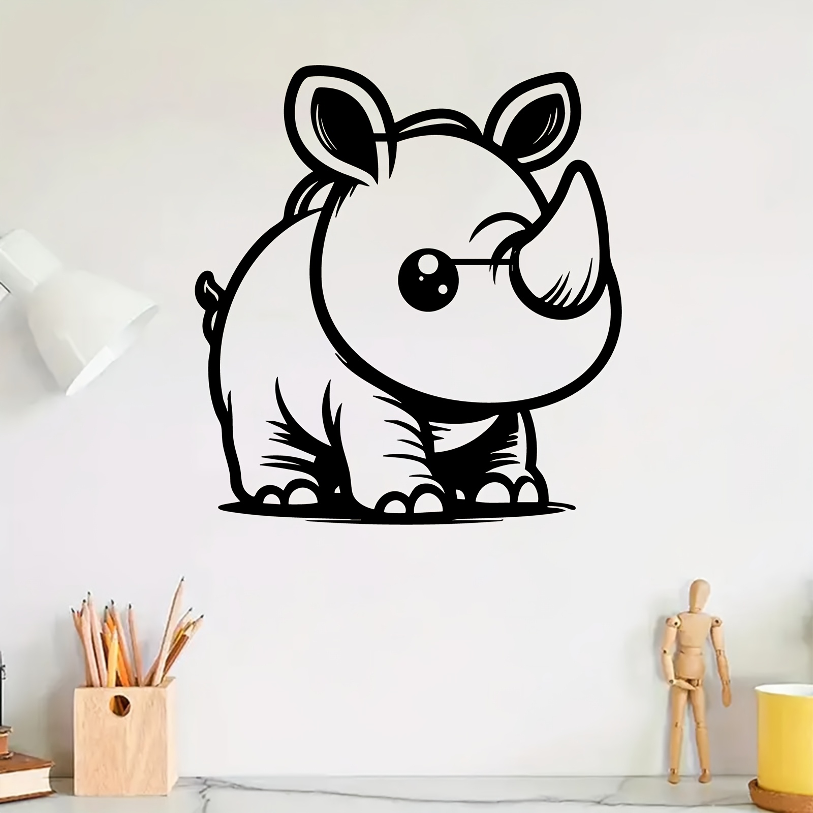 Cute Rhino Metal Wall Art, Rus - огляд і ціна Kids Outdoor Fence