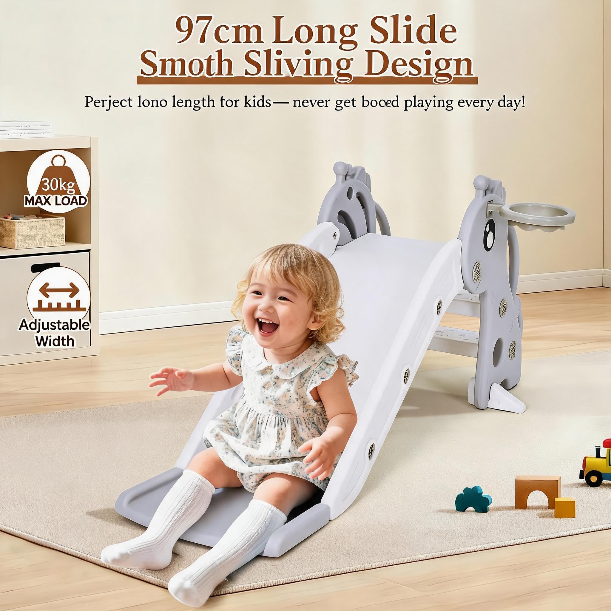 3 In 1 Toddler Slide With Bask - огляд і ціна Kids Outdoor Climber