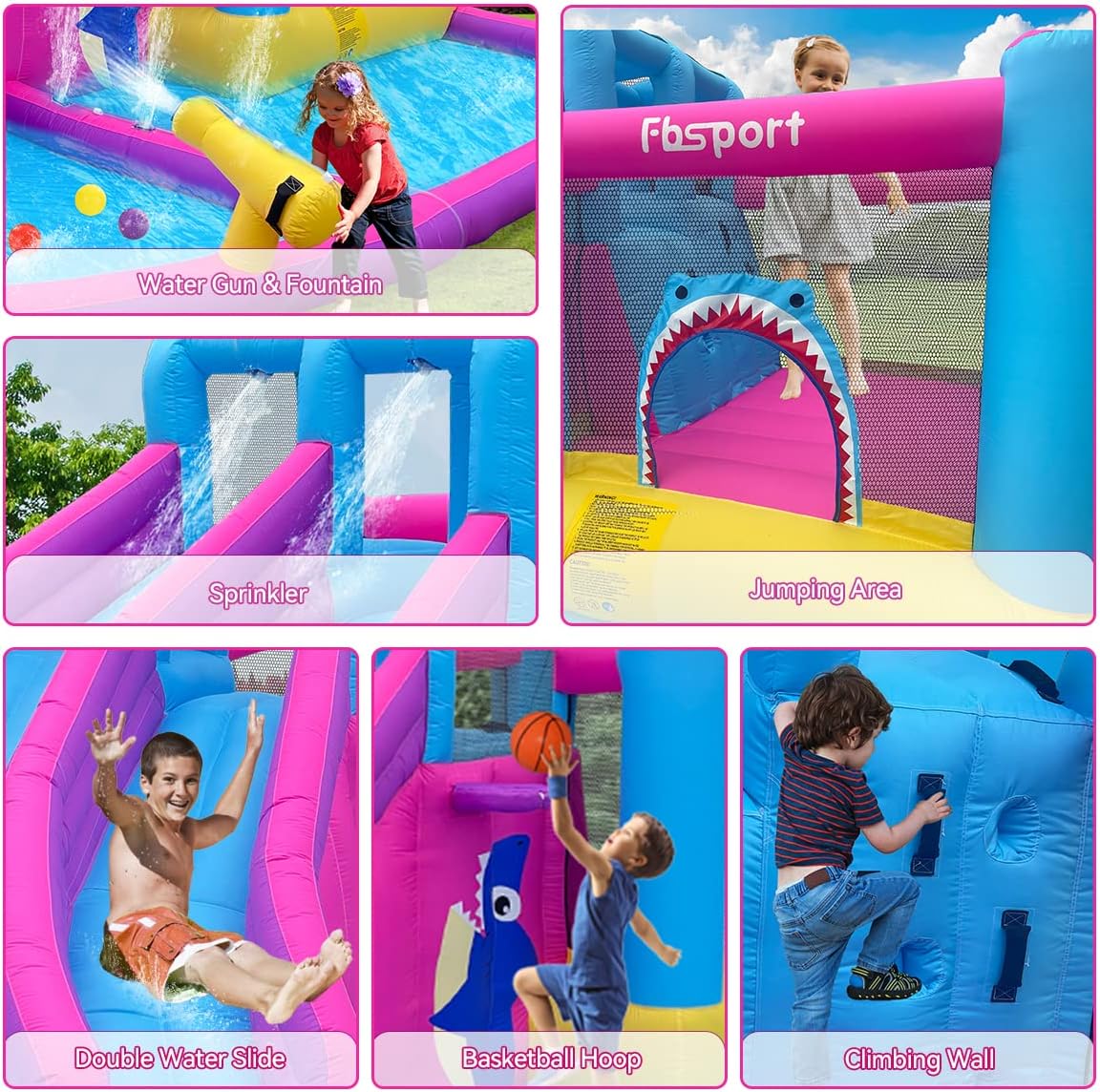 Twin Water Slides Inflatable B - огляд і ціна Kids Outdoor Climbing Wall
